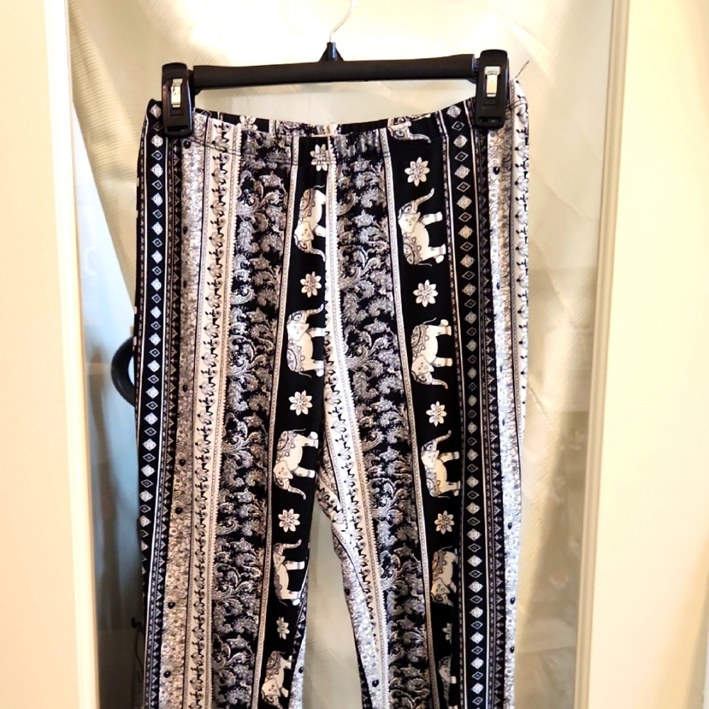 Bear Dance Elepant Paisley Bell Bottom Pants